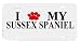 Sussex Spaniel Paw Love My Dog Vanity Auto License Plate