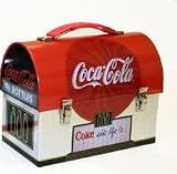 Coca Cola Retro Dome Shapped Tin Lunch Box