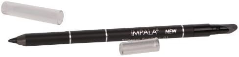 Waterproof Eyeliner Pencil with a Rubber Applicator * Smokey Eyes Effect #02 Sparkly Black