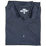 Greg Norman Men's Performance Polo with Shark logo, Black (Size - XL)