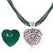 Carolyn Pollack Sterling Rhodonite Aventurine Summer Memories Heart Necklace