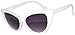 Online-Welcome OWL Vintage Cat Eye Sunglasses Smoke Lens White Frame
