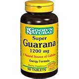 Super Guarana 1200mg - 90 tabs,(Good'n Natural)