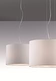 Große hochwertige Stoff-Hängeleuchte Hängelampe 56 cm Deckenleuchte Deckenlampe Pendelleuchte Pendellampe Wheel SP5