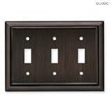Brainerd 64235 Venetian Bronze Triple Switch Wall Plate