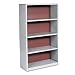 Safco 7172GR Value Mate Series Bookcase, 4 Shelves, 31-3/4w x 13-1/2d x 54h, Gray