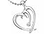 Heart Shape Pendant Jeweled Stainless Steel Casting Cupid Pendant