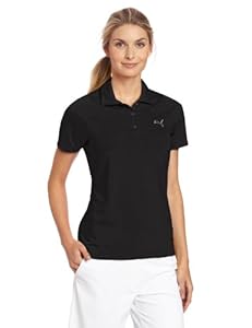 Puma Golf NA Women's Duo-Swing Polo Tee, Black, Large