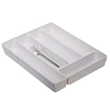 Linus Cutlery Tray - White by InterDesign