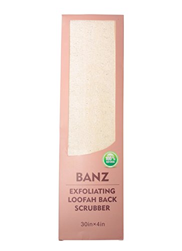 Banz 100% Natural Exfoliating Loofah Back Scrubber for Bath & Shower for Men and Women