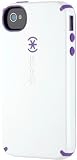 Speck Products CandyShell Glossy Case for iPhone 4/4S - 1 Pack - Carrying Case - Retail Packaging - White/Aubergine