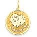 pomeranian8 - 14k Pomeranian Disc Charm