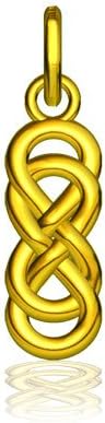 Small Thick Double Infinity Symbol Charm, Best Friends Forever Charm, Sisters Charm, 4.5mmx11.5mm in Solid Polished Bronze, Looks Like 14k Yellow gold