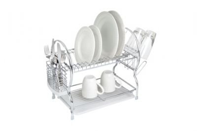 Chrome Plated 2 Tier Dish Rack by Kennedy Home Collections