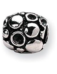 Spotted Bali Charm in Silver for 3mm Charm Bracelets