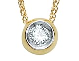 Diamond 1/2 Carat (ctw) Solitaire Pendant in Yellow Gold with Chain