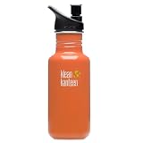 Klean Kanteen K18PPS-CO 18 oz Water Bottle with Sport Cap, Commuter Orange Klean Kanteen
