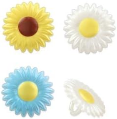 Gerber Daisy Cake Cupcake Ring Decoration Favors Pkg of 12