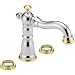 Delta 4555-CBLHP Victorian Bath Faucet, Chrome and Polished Brass