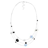 31Mg4FubsXL. SL160  Genuine Swarovski Elements Aurore Boreale & Black Illusion Necklace, 16+3 Sterling Silver Extender
