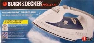 Black & Decker ICR510 First Impressions Cord Reel Iron, White