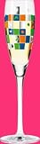 Review Ritzenhoff Tableware  / Champagne Glass, Pearls, Multi Squares, Designer Color Enamel Prosecco Flute in Gift Box
