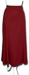 Long Flared Skirt, Red
