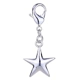 Amore Lavita(tm) Five Point Star 925 Sterling Silver Clasp Pendant Charms