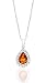 .68 TCW PEAR SHAPED CITRINE & DIAMOND 14K PENDANT
