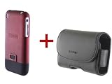 Seidio Innocase II Surface / Horizontal Leather Case Combo for iPhone 3G - Red