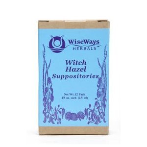 Wiseways Herbals: Witch Hazel Suppositories, 12 count (12 pack)