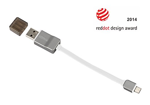 Idmix L04 3 in 1 Micro USB Cable with Micro USB Card Reader and OTG Function - Micro USB OTG Cable for Samsung Galaxy S6 S4 Note 3 4 Tab S 3 8.0 10.1 Tablet, Microsoft Smartphones and Tablets (White)