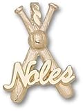 Florida State Seminoles Noles Baseball Bats Pendant - 14KT Gold Jewelry