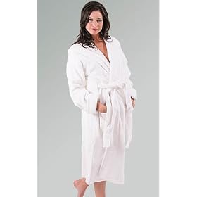 Women’s Terry Cotton Hooded Bathrobe, Full Cut 18 oz Bath Robe