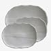 3 Set of  Natural Oval Shape Plate 10"x7"