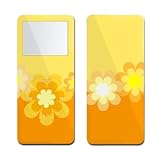 Retro Orange Flowers - Apple iPod nano 1G (1st Generation) 1GB/ 2GB/ 4GB Protector Skin Decals - Faceplates