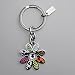 AUTHENTIC COACH LEGACY SIGNATURE C FLOWER KEYFOB CHAIN 92474
