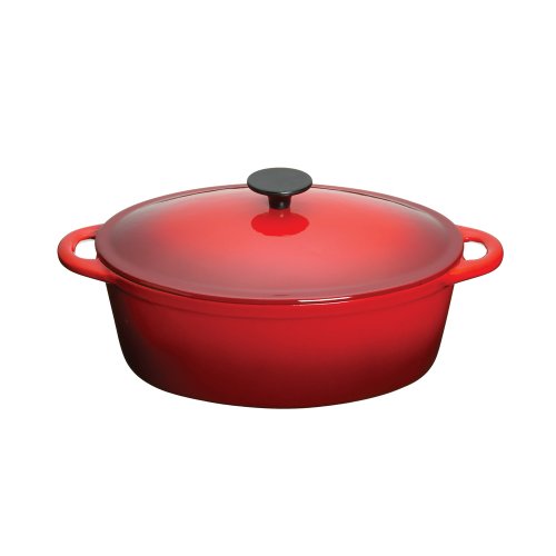 Molten Cast Iron Oval Casserole with Lid 5.0l, 29cm x 23cm x 10.5cm
