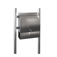 Standbriefkasten mit Zeitungsfach Edelstahl - 120cm