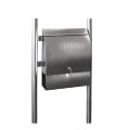 Standbriefkasten mit Zeitungsfach Edelstahl - 120cm