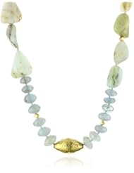 Lena Skadegard "Thaleia" Peruvian Opal, Aquamarine with Gold Bead Necklace
