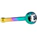 Grade 23 Titanium Rainbow Crystalline Gem Nose Bone