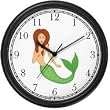 Beautiful The Little Mermaid - JP - Wall Clock by WatchBuddy Timepieces (Black Frame)