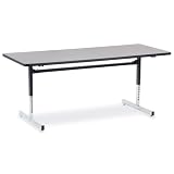Virco 8700 Series Rectangular Activity Table, 72W X 30D X 30H, Gray Nebula