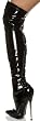 Highest Heel Women's FETISH-19 6 1/2" Spiked Metal Heel Fetish Lace Up Boot