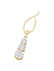 2.00CTW DIAMOND 3 FLOWER PENDANT