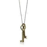 M.Cohen Brass Necklace With Brass Key Charm