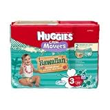 Huggies Little Movers Hawaiian Diapers, Size 3, 29 Count