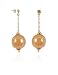 Antica Murrina Dream - Murano Glass Ball Gold Plated Drop Earrings Amber
