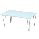 YAMAZEN 折りたたみローテーブル(幅75) TOS-7545(LBL) ライトブルー